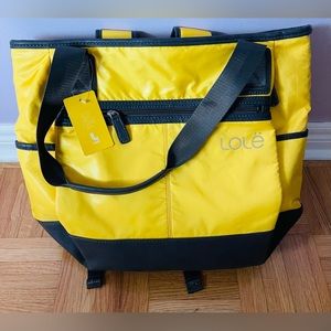 Yellow Lole Lily Bag | Convertible Yoga Backpack Purse Tote | Multipurpose